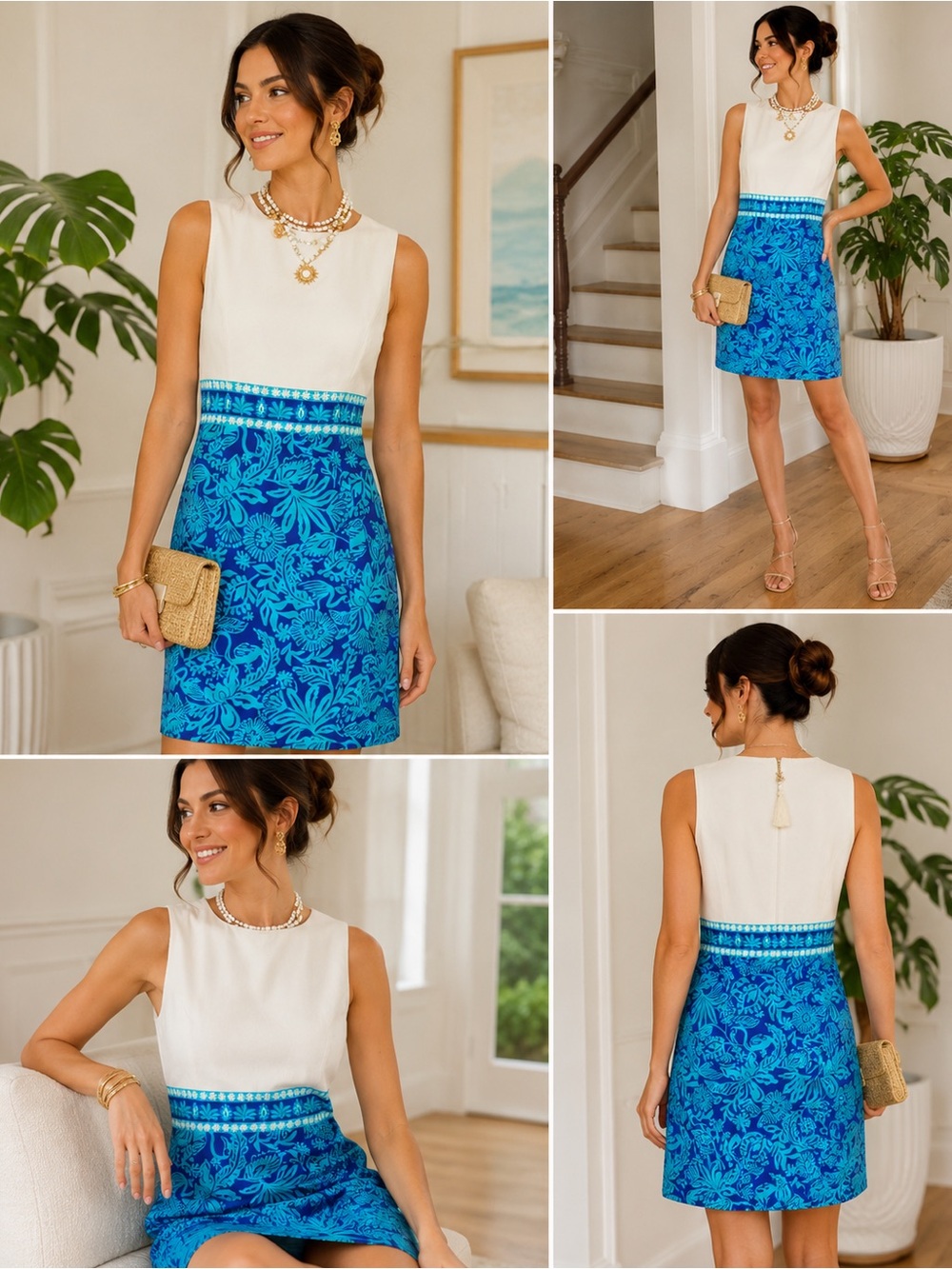 Lilly Pulitzer Aubria Shift Dress Breezy Aqua Jungle Escape Coastal Resort